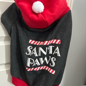 NWT Santa Paws Dog Hoodie Christmas Sweatshirt XL 22-25”